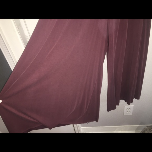 Burgundy  cropped jumpsuit - Picture 4 of 4